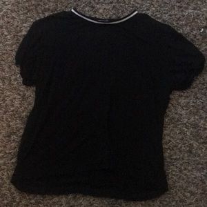 Black top with detailed neck line